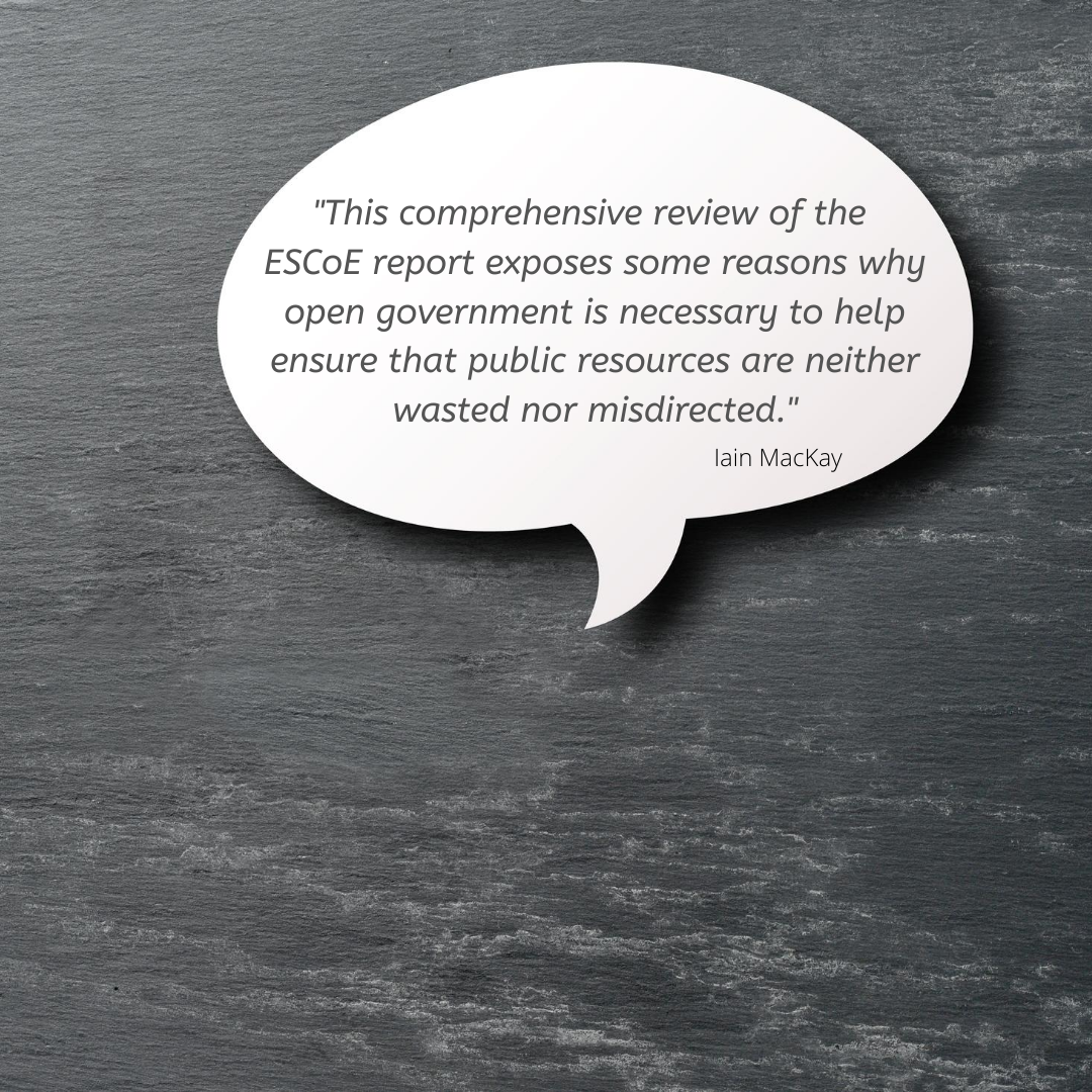 Iain MacKay comments on Tony Dent’s review of the ESCoE report