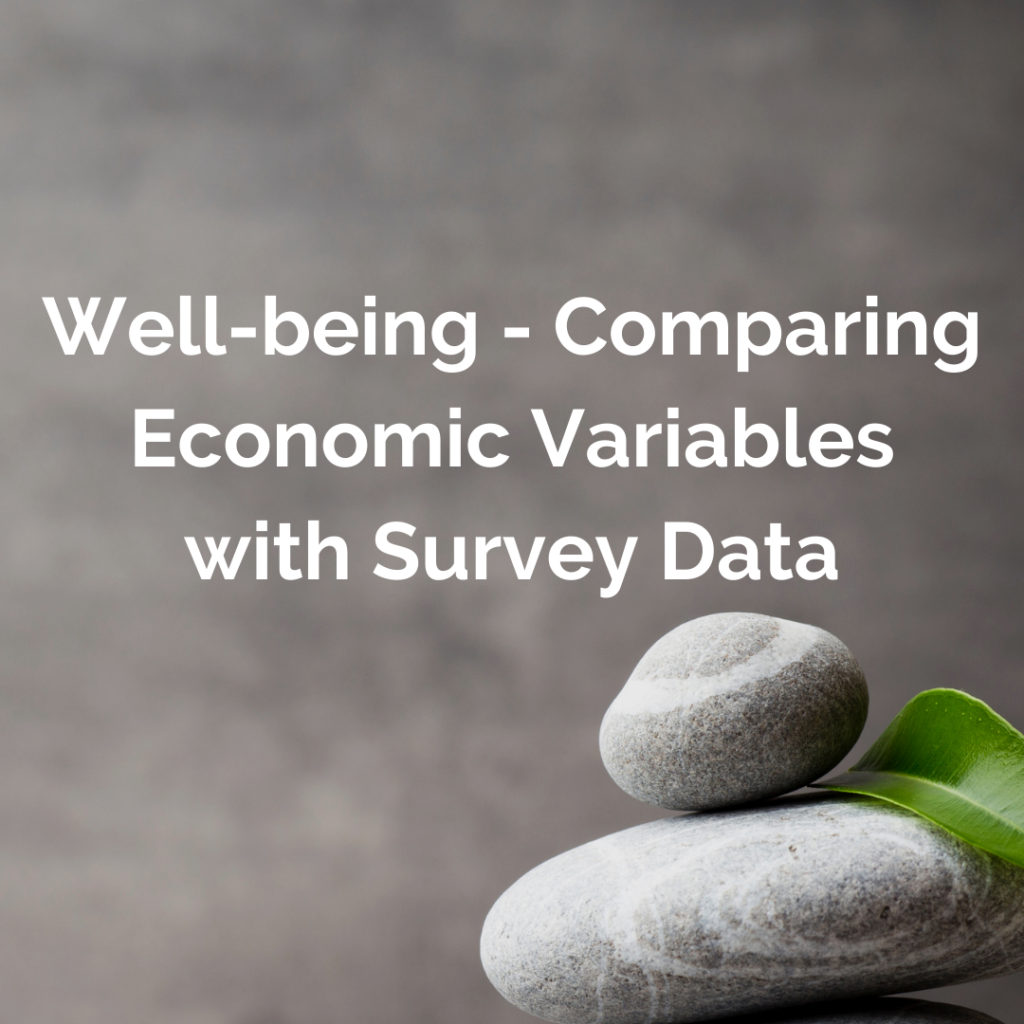 Well-being – Comparing Economic Variables with Survey Data